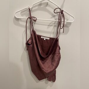 Mauve Faux Silk Camisole